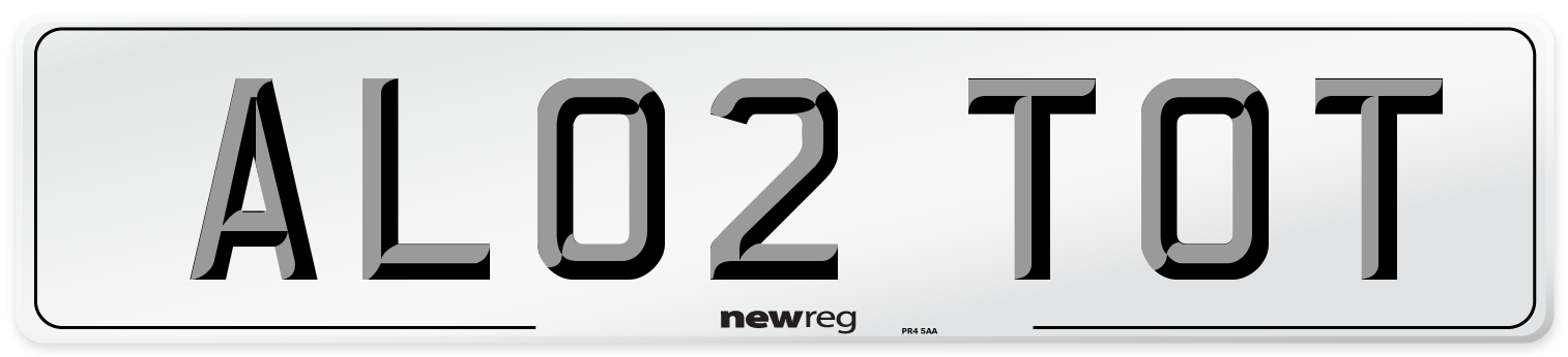 AL02 TOT Number Plate from New Reg